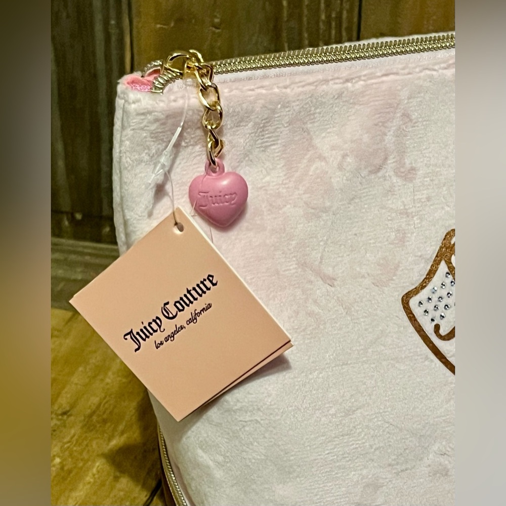 Juicy Couture Pink & Brown Matching Travel Bag Set of 2. - Picture 10 of 16